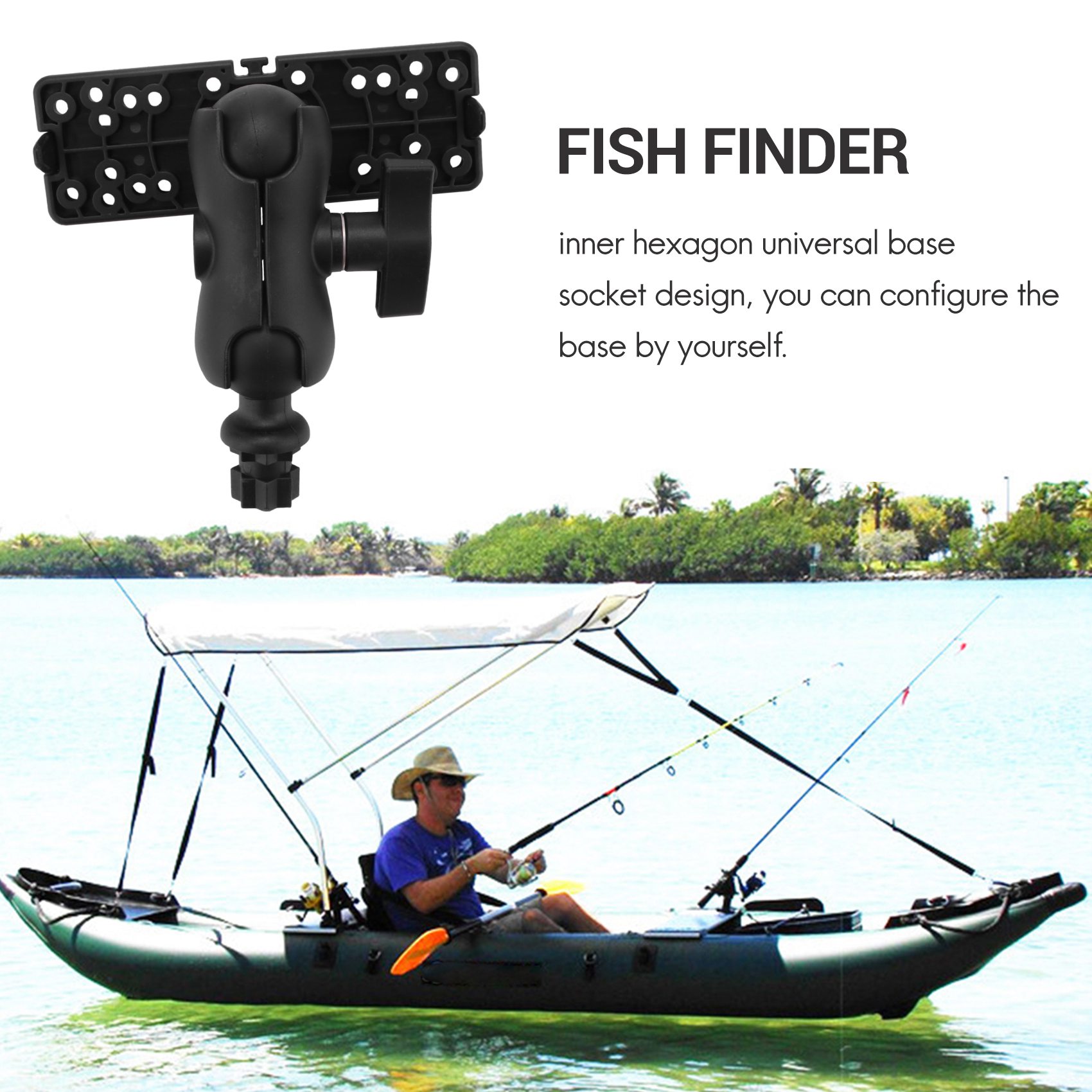 NALFI-Ball Mount With Fish Fin - огляд і ціна Fish Finder Mount